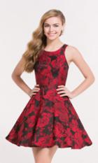 Alyce Paris - 3711 Scoop Floral Brocade Short Dress