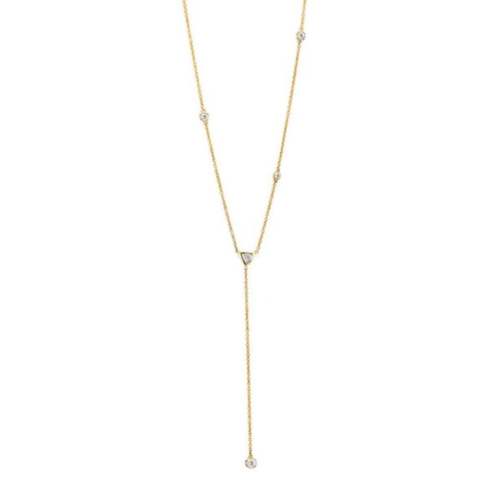 Logan Hollowell - Trillion Diamond Drop Necklace