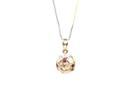 Tresor Collection - Rainbow Moonstone And Pink Tourmaline Ball Pendant In 18k Yellow Gold