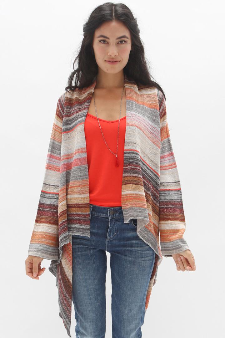 Goddis - Layla Wrap Sweater In Wine Cork