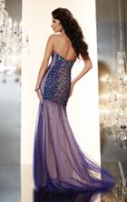 Panoply - 14625 Encrusted Sweetheart Sheer Evening Gown