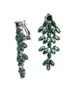Cz By Kenneth Jay Lane - Emerald Marquise Waterfall Clip Earring