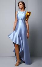 Beside Couture By Gemy - Bc1355 Ruffled High Low Sheath Dress