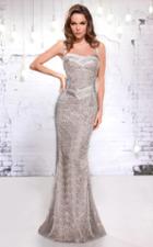 Mnm Couture - 8689 Embellished Semi-sweetheart Sheath Dress