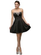 Crystal Trimmed Sweetheart A-line Dress