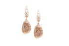 Tresor Collection - Lattice Dangling Briolette Earrings In 18k Rg