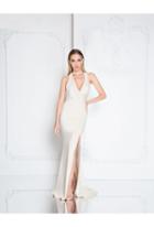 Terani Couture - 1811e6103 Surplice Bodice Sheath Gown