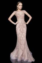 Terani Couture - Beads And Jewel Detailed Mermaid Gown 151gl0425a