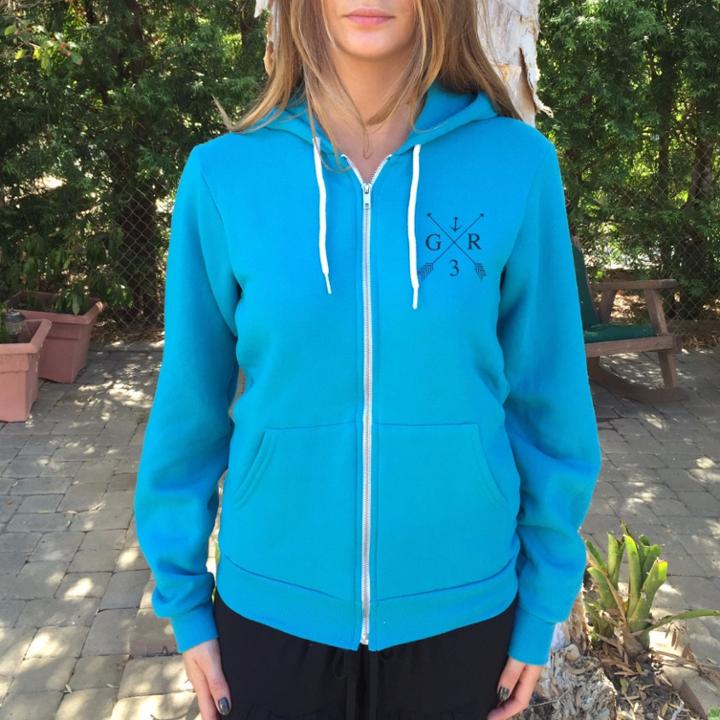 Lineup Zip Hoodie In Blue
