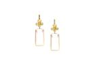 Tresor Collection - 18k Yellow Gold Earring With Rose Quartz And Champagne Diamond Default Title