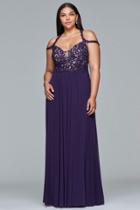 Faviana - 9439 Lace V-neck Sheath Dress