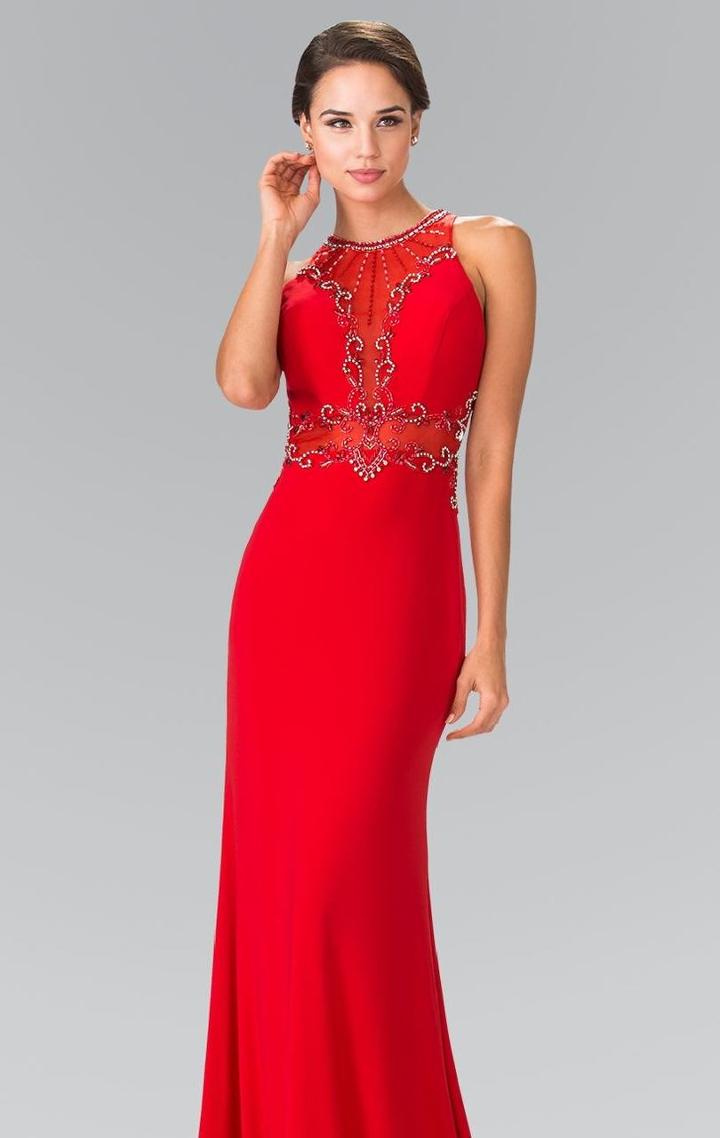 Elizabeth K - Sleeveless Sequined Long Dress Gl2298