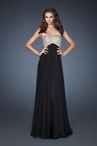La Femme - 18447 Crystal Bead Studded Strapless Sweetheart Gown