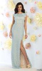 May Queen - Mq1453 Lace Illusion Sheath Dress