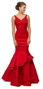 V-neck Mermaid Formal Dress