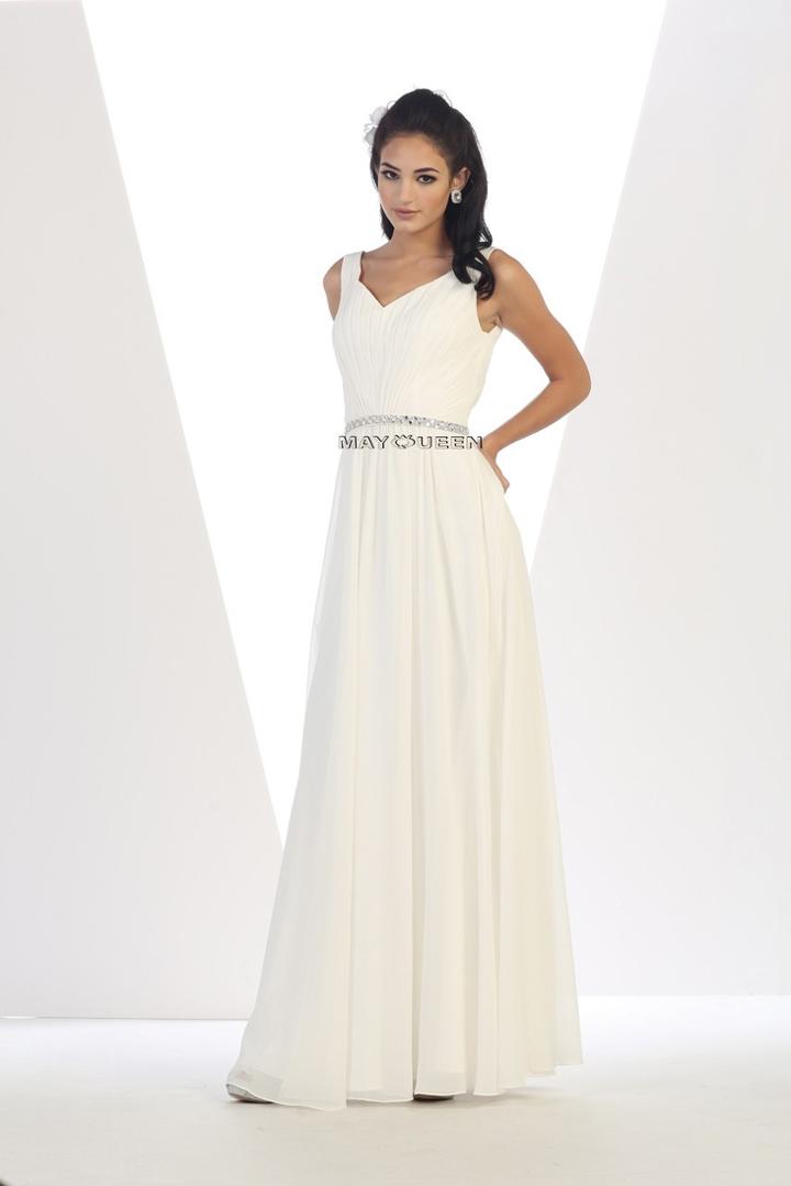 Captivating Jeweled V-neck Chiffon A-line Dress