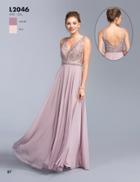 Aspeed - L2046 Ornate Deep V-neck A-line Prom Dress