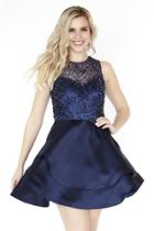 Jolene Collection - 17593 Sleeveless Open-back Illusion Short Dress