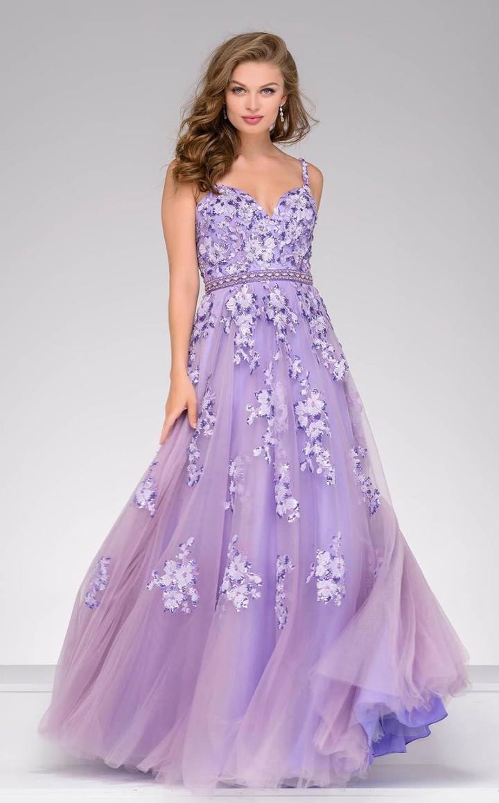 Jovani - 47763 Floral Sweetheart A-line Dress