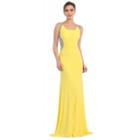 May Queen - Long Mermaid Dress With Sheer Embellished Straps And Back Rq7375