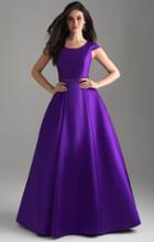 Madison James - 18-801m Classy A-line Mikado Gown