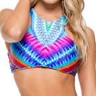 Luli Fama - Star Girl Glam High Neck Engineered Reversible Top In Multi-color (l527480)