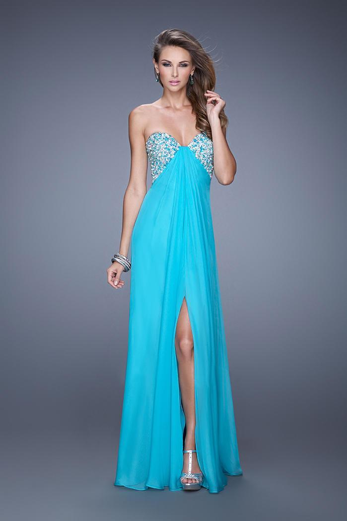 La Femme - 20784 Crystal Crusted Empire Gown