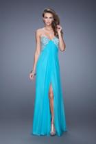 La Femme - 20784 Crystal Crusted Empire Gown