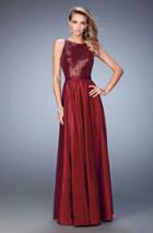 La Femme - 22439 Sequined Jewel A-line Dress