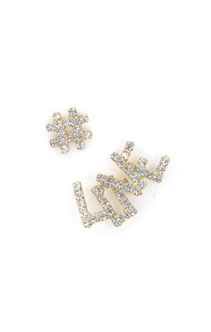 Elizabeth Cole Jewelry - # Love Earrings