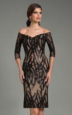 Feriani Couture - 18528s Abstract Printed Cocktail Dress
