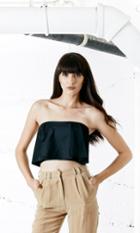 Again Collection - Gimlet Crop Top In Black