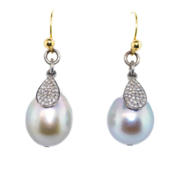 Mabel Chong - Pearls With Pave Diamond Charms-wholesale