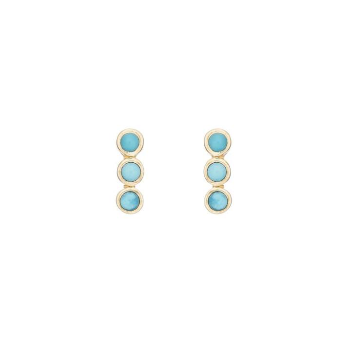 Ashley Schenkein Jewelry - Tulum 3 Bezel Gemstone Earrings