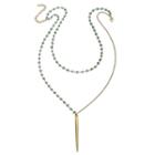 Heather Hawkins - Asymmetrical Tiny Dagger Drape Necklace