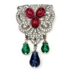 Ben-amun - Velvet Glamour Multi-color Ornate Brooch