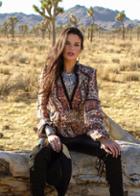 Johanne Beck - Front Placket Blouse Aztec Ruby