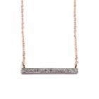 Rachael Ryen - 14k Rose Gold Diamond Bar Necklace
