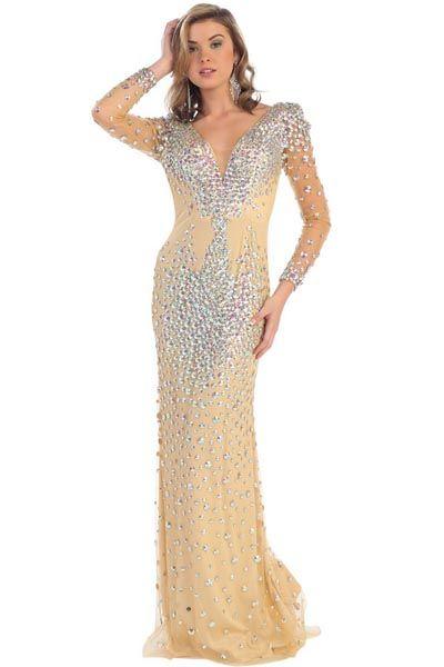 Embellished Long Sleeve Dress