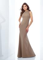 Social Occasions By Mon Cheri - 118878 Beaded Back Draped Evening Gown