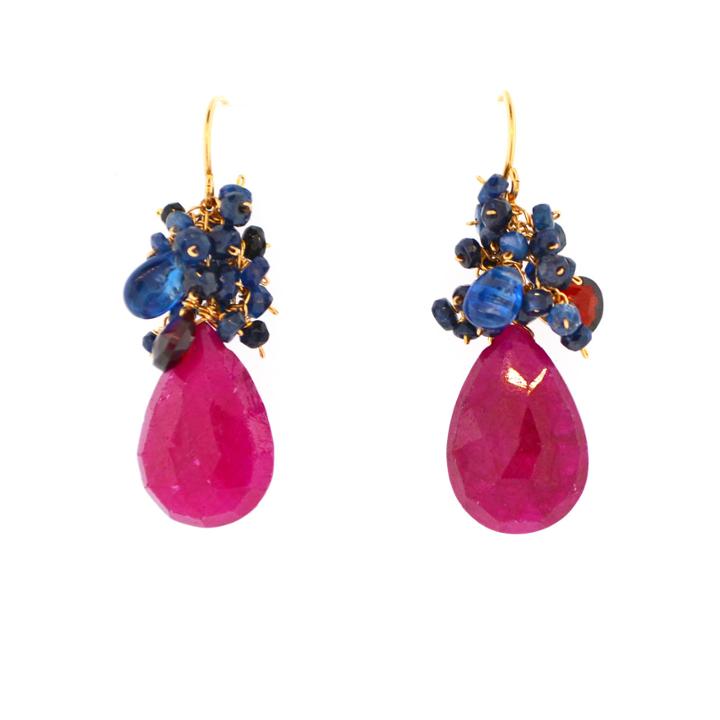 Mabel Chong - Ruby Red Earrings