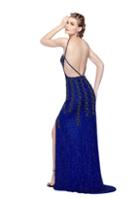 Primavera Couture - 3049 Halter Neck Embellished Fitted Gown