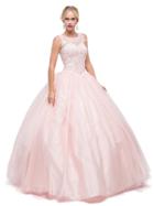 Beaded Bodice Sleeveless Ball Gown