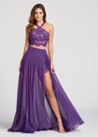 Ellie Wilde - Ew118109 Three Piece Lace Embellished Chiffon Dress
