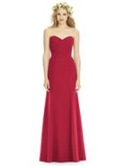 Social Bridesmaids By Dessy - 8176 Long Dress In Valentine