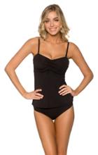 Sunsets Swimwear - Iconic Twist Tankini Bikini Top 70blck