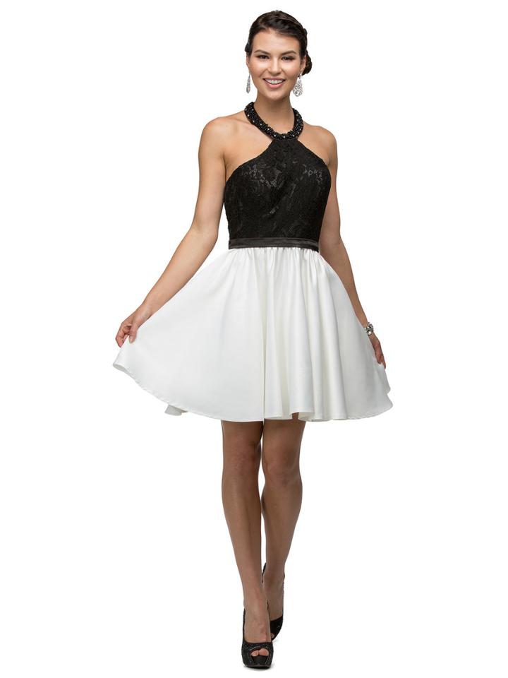 Charismatic Beaded And Laced Scoop Neck Satin Dress