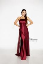Milano Formals - Long Empire Waist Spaghetti Strap Gown F1116