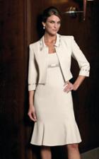 Daymor Couture - Scoop Neck Sheath Dress With Long Sleeve Jacket 1130