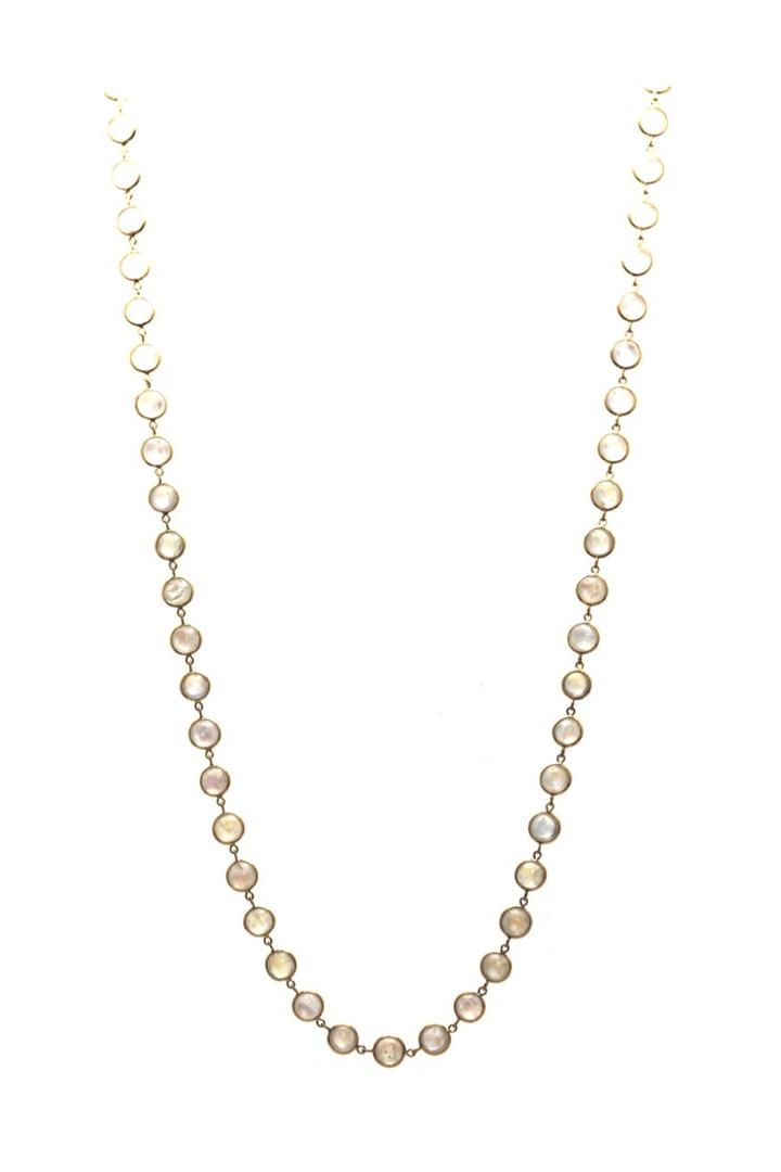 Tresor Collection - Rainbow Moonstone Necklace In 18k Yg